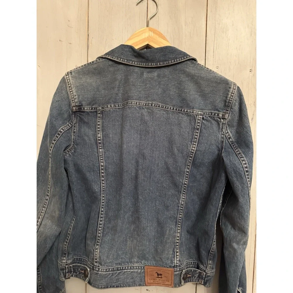 Lauren Jeans Co By Ralph Lauren Womens Sz-M Trucker‎ Jean Jacket VINTAGE - Picture 4 of 9